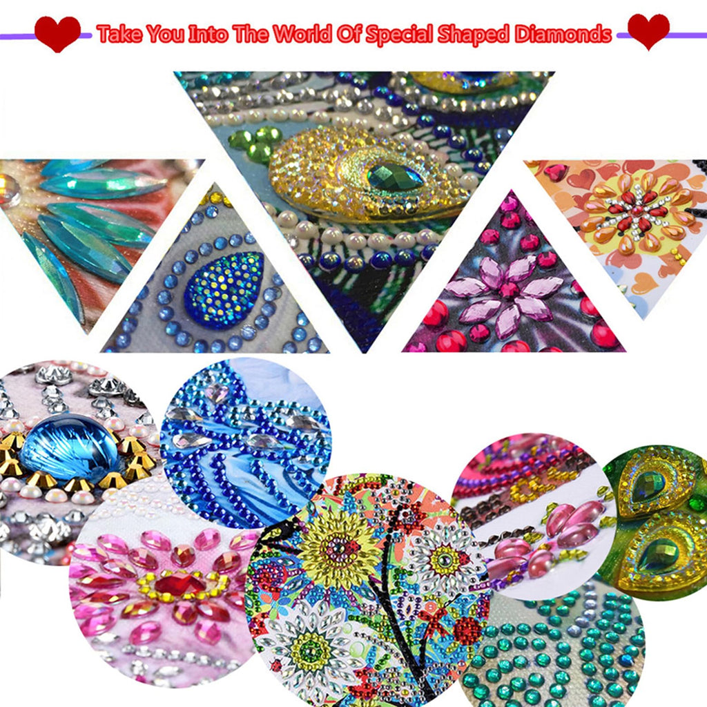 15pcs House 2D Acrylic DIY Diamond Art Fridge Magnet Kit for Home Car Decor